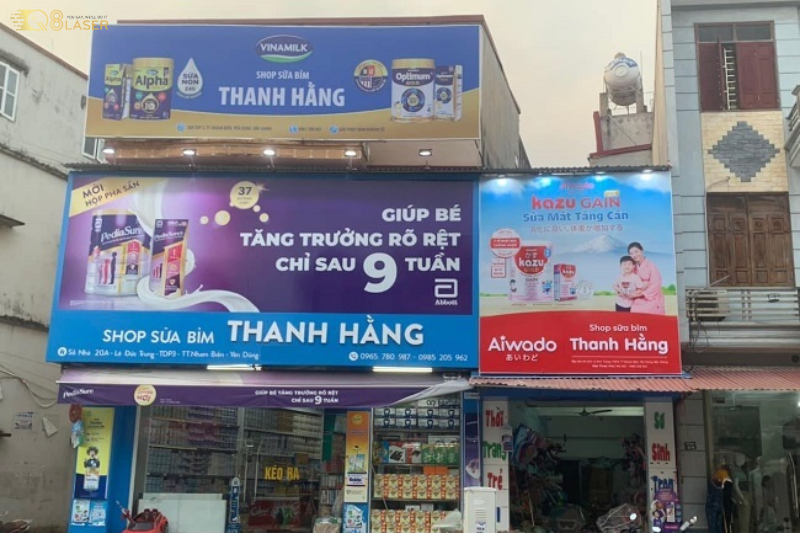 Biển quảng cáo sữa bỉm thiết kế chuyên nghiệp