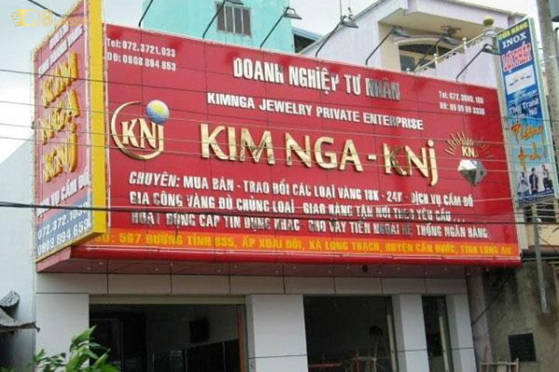 Biển quảng cáo tiệm vàng thiết kế cao cấp