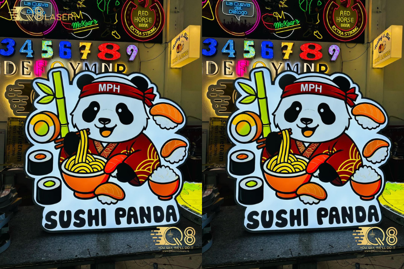 Biển quảng cáo treo giúp nhận diện thương hiệu rõ ràng