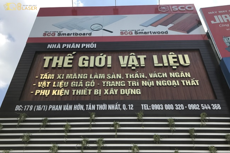 Biển quảng cáo vật liệu xây dựng thu hút khách