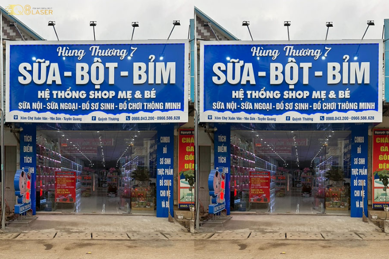 Biển sữa bỉm đơn giản nhưng rất thu hút