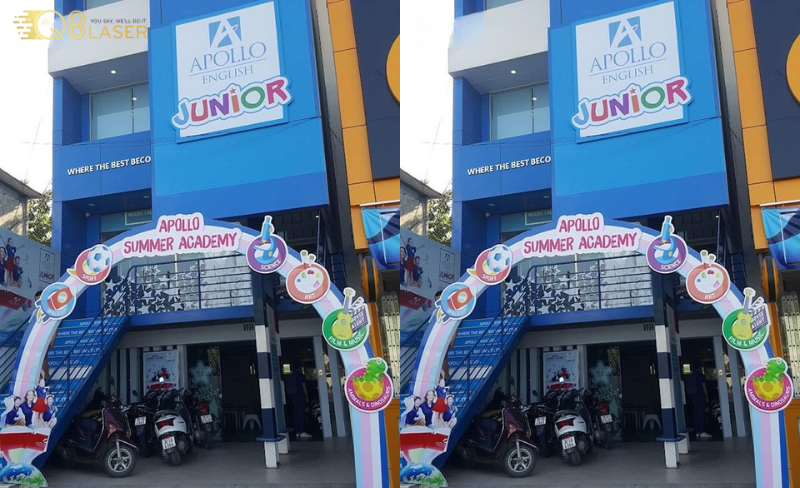 Biển trung tâm ngoại ngữ hiện đại, dễ nhìn