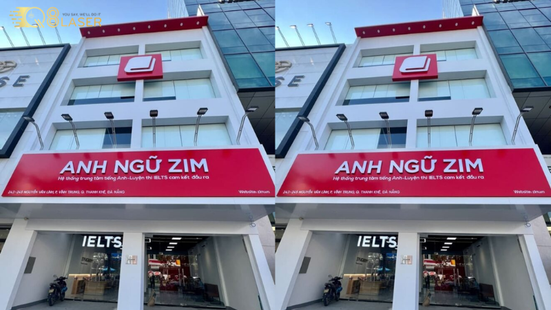 Biển trung tâm tiếng Anh rõ ràng, dễ nhận diện