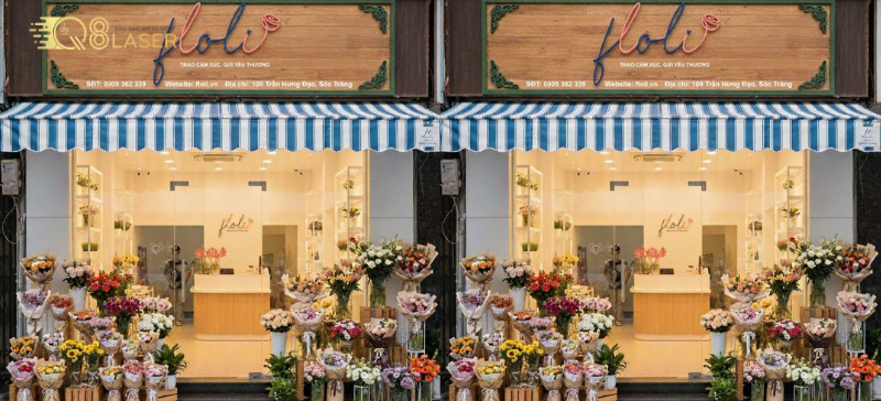 Biển vẫy hoa tươi ấn tượng