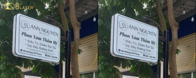 Biển vẫy phun xăm thẩm mỹ nhỏ gọn