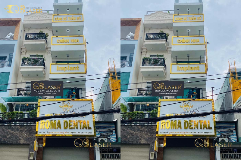 Biển vẫy răng hàm mặt rõ ràng, dễ nhận biết