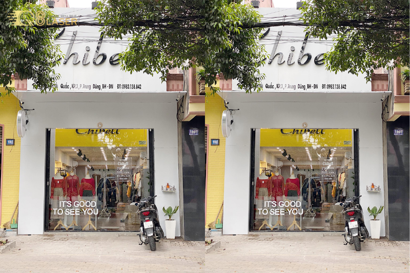 Biển vẫy shop quần áo nhỏ gọn, thu hút ánh nhìn