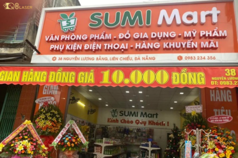 Biển vẫy văn phòng phẩm nổi bật từ xa