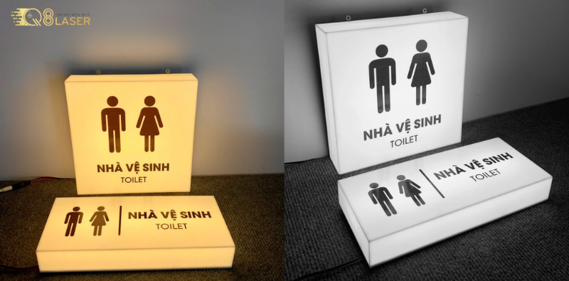 Biểu tượng nhà vệ sinh nữ thiết kế thanh lịch, phù hợp không gian cao cấp.