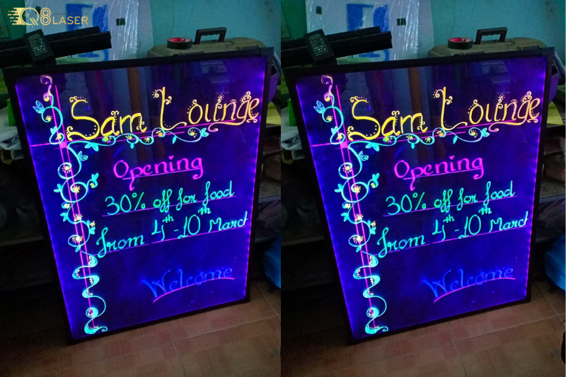 Chữ dạ quang nổi bật thương hiệu