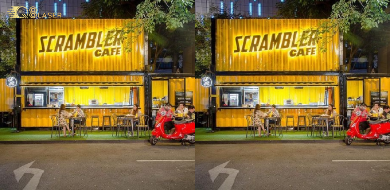 Chữ quảng cáo phát sáng rõ nét, thu hút