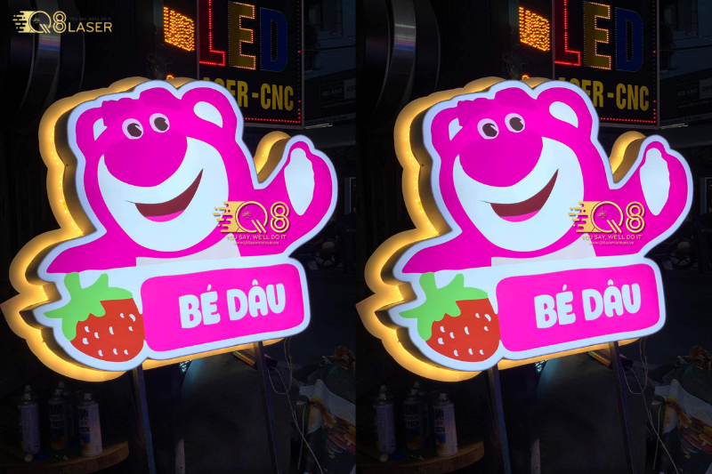 Chữ quảng cáo phát sáng thiết kế tinh tế