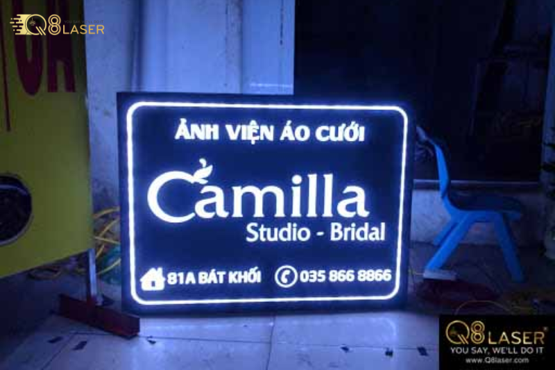 Hộp đèn alu âm bản bền đẹp, sang trọng