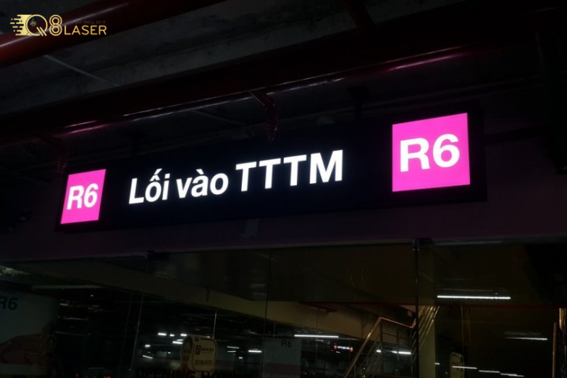 Hộp đèn âm bản tinh tế, dễ nhận diện thương hiệu