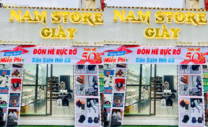 Làm bảng hiệu giày dép bền đẹp giá tốt