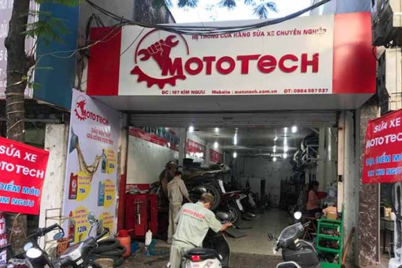 Làm bảng hiệu sửa xe máy theo yêu cầu, đúng kích thước mặt bằng.