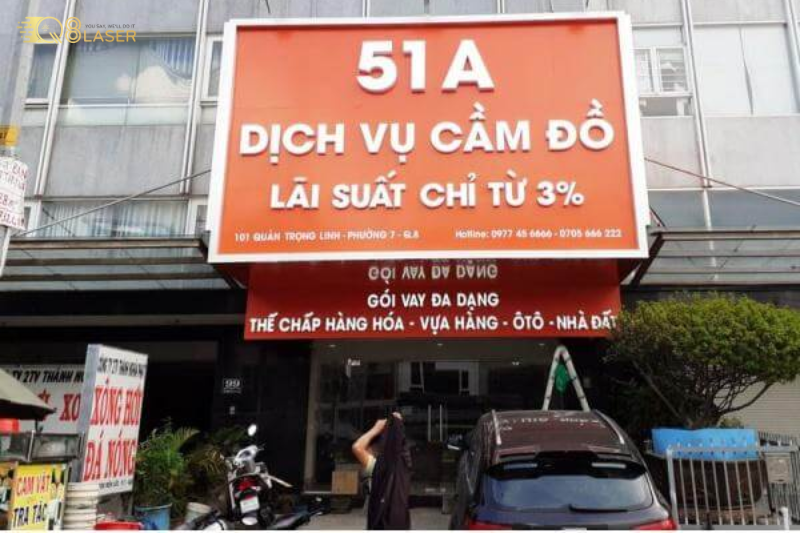 Mẫu bảng hiệu cầm đồ phù hợp cho tiệm cầm đồ truyền thống