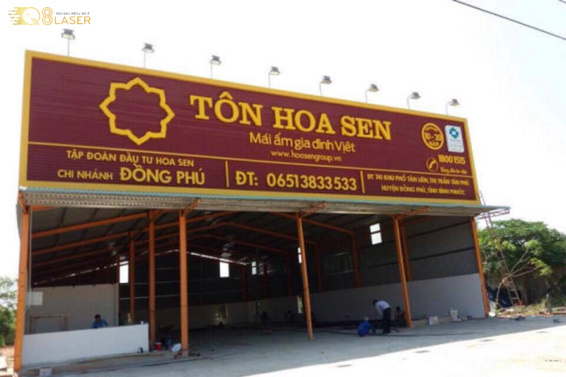 Mẫu bảng hiệu công ty xây dựng đẹp, hiện đại