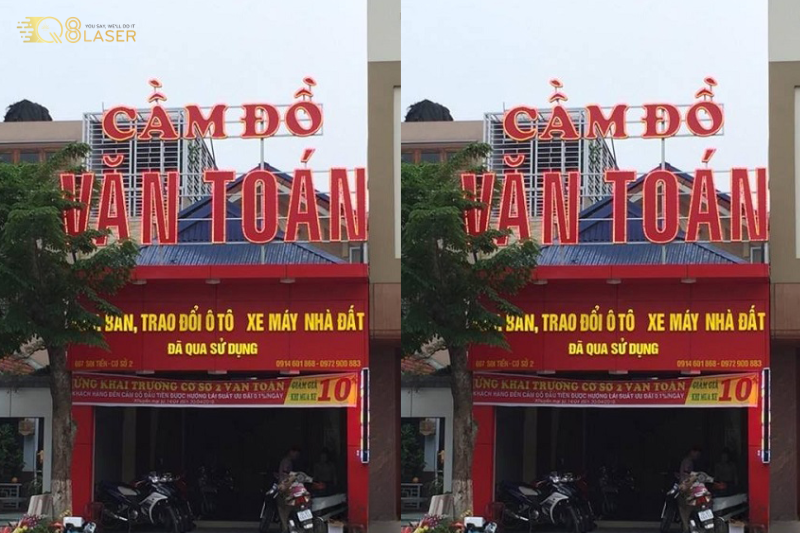 Mẫu bảng hiệu dịch vụ cầm đồ thiết kế hiện đại, dễ ghi nhớ