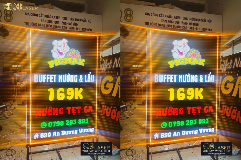 Mẫu bảng hiệu đứng đẹp, dễ thi công