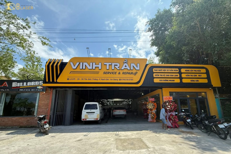 Mẫu bảng hiệu gara ô tô thiết kế theo yêu cầu