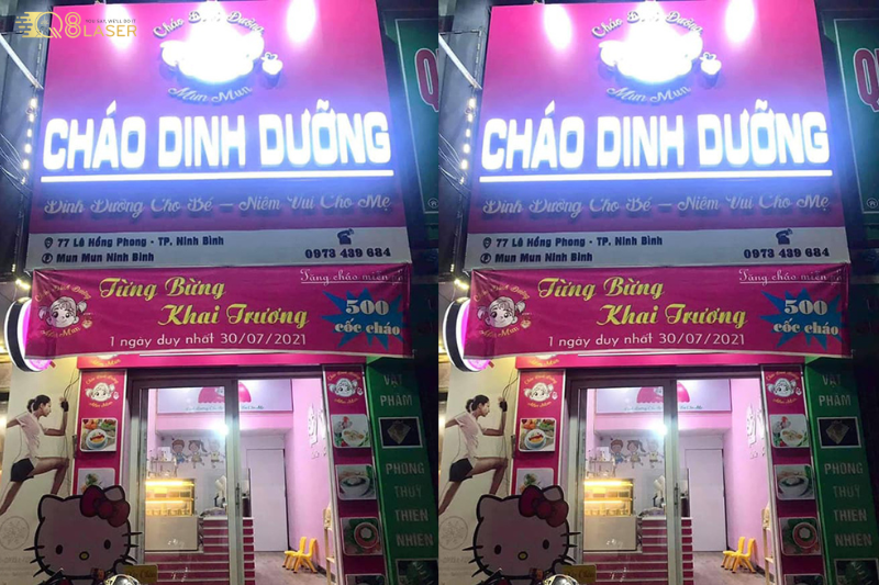 Mẫu biển cháo dinh dưỡng đẹp, màu sắc hài hòa