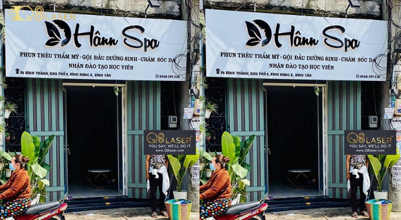 Mẫu biển gội đầu dưỡng sinh thiết kế tinh tế