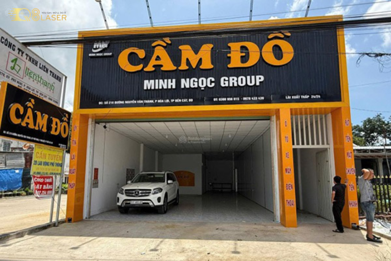 Mẫu biển hiệu cầm đồ đẹp mang phong cách chuyên nghiệp, hiện đại