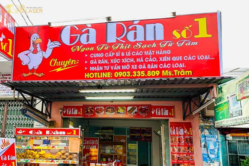 Mẫu biển quảng cáo đồ ăn vặt đẹp