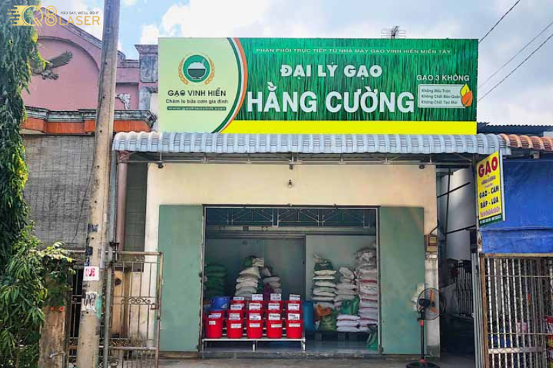 Mẫu biển quảng cáo gạo thiết kế chỉnh chu
