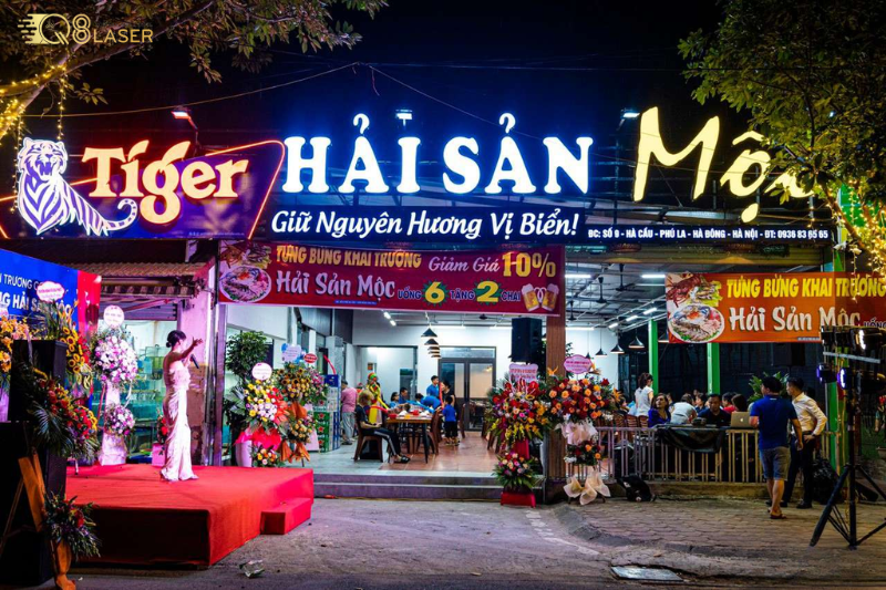 Mẫu biển quảng cáo hải sản đẹp cho cửa hàng bán khô