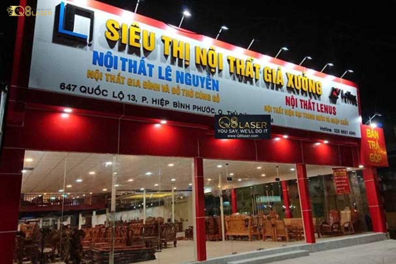 Mẫu biển quảng cáo nội thất ô tô phong cách hiện đại