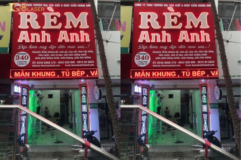 Mẫu biển quảng cáo rèm cửa phong cách tinh tế
