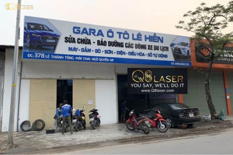 Biển quảng cáo rửa xe ô tô thu hút khách