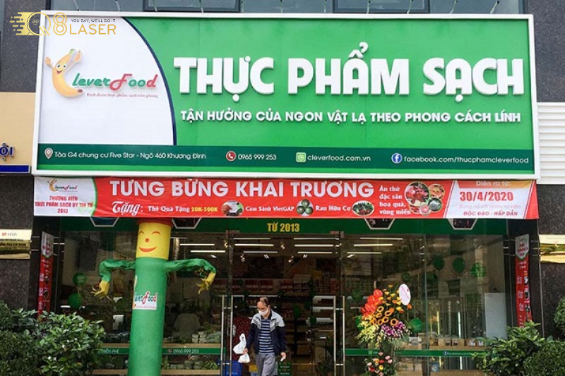 Mẫu biển quảng cáo siêu thị mini đẹp