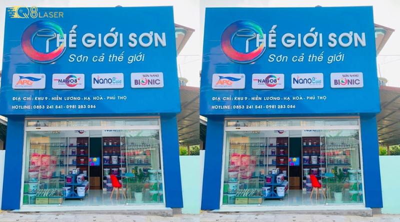 Mẫu biển quảng cáo sơn đẹp, giá thành hợp lý.