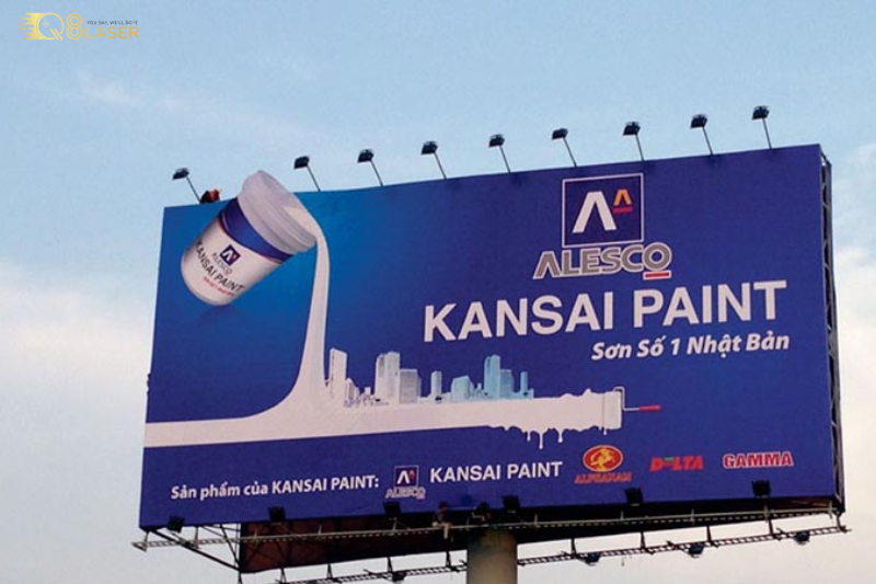 Mẫu biển quảng cáo sơn đẹp, thi công nhanh gọn.