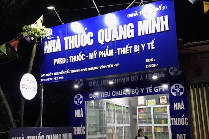 Mẫu biển quầy thuốc thiết kế hiện đại, dễ áp dụng