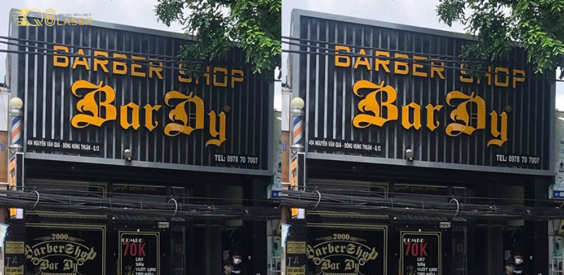 Thi công bảng hiệu bằng tôn sóng chắc chắn, giá tốt