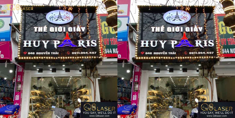 Thiết kế bảng hiệu giày dép đơn giản đẹp