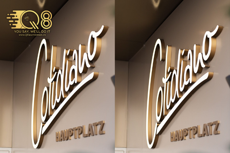 Bảng hiệu chữ inox đồng