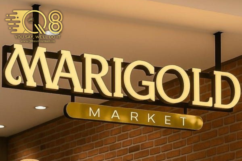 Bảng hiệu chữ inox vàng xước