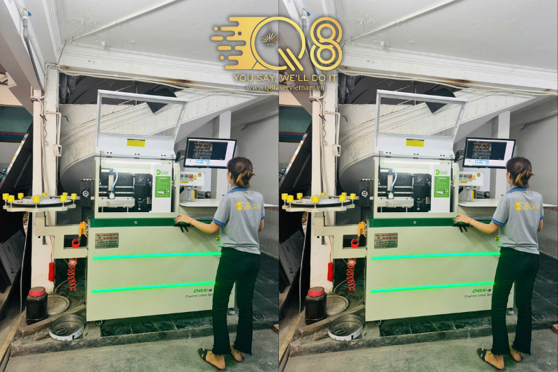 Chữ inox đen bóng cao cấp cho bảng hiệu cửa hàng