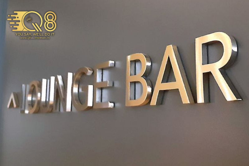 Chữ inox đồng xước nổi bật