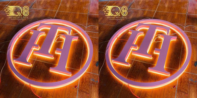 Chữ inox màu đồng cho bảng hiệu 