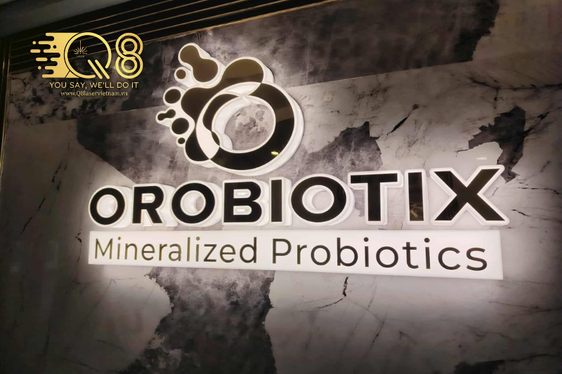 Chữ inox trắng xước cho cửa hàng 