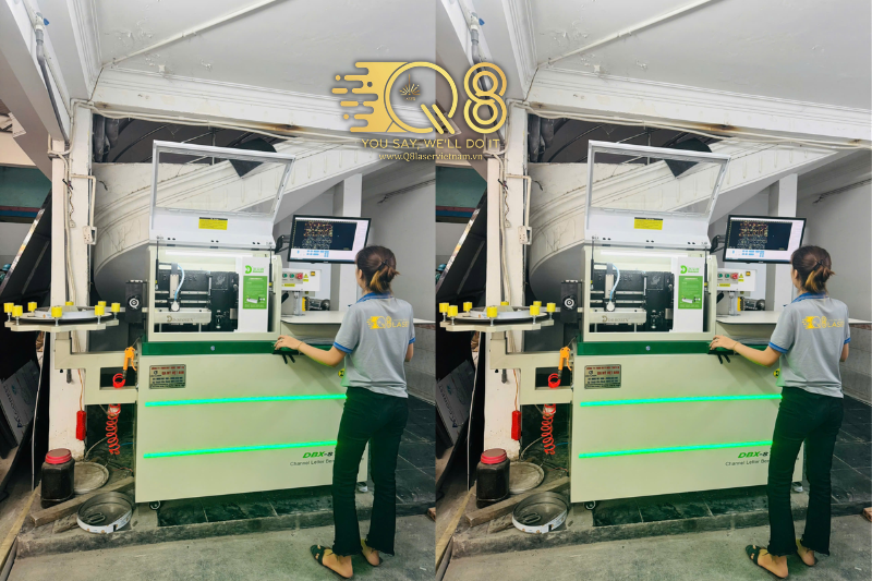 Chữ inox trắng xước nổi cao cấp 