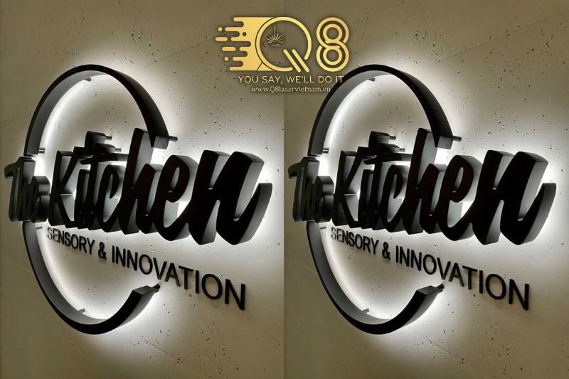 Chữ inox vàng gương cao cấp cho bảng hiệu spa