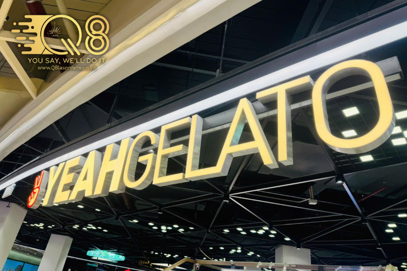 Chữ inox vàng gương sáng chân sang trọng, cao cấp