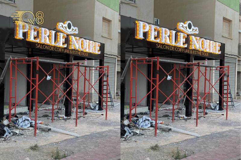 Chữ inox vàng hồng cho bảng hiệu